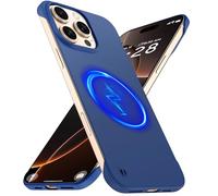 GRECAZO Magnetic Slim Case Fit for iPhone 16 Pro Max Phone Case 6.9"(2024) Ultra-Thin Lightweight Durable Frameless Matte Hard for MagSafe Cover Case with Pull Ring Shockproof Non Slip Rope-Blue