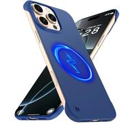 GRECAZO Magnetic Slim Case Fit for iPhone 16 Pro Phone Case 6.3"(2024) Ultra-Thin Lightweight Durable Frameless Matte Hard for MagSafe Cover Case with Pull Ring Shockproof Non Slip Rope-Blue