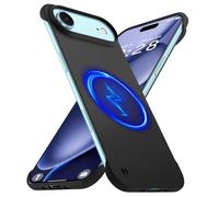 GRECAZO Magnetic Slim Case Fit for iPhone Air Phone Case 6.5"(2025) Ultra-Thin Lightweight Durable Frameless Matte Hard for MagSafe Cover Case with Pull Ring Shockproof Non Slip Rope-Black