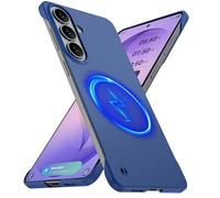 GRECAZO Magnetic Slim Case Fit for Samsung Galaxy S26 Case 6.3" Ultra-Thin Lightweight Durable Frameless Matte Hard for MagSafe Cover Case with Pull Ring Shockproof Non Slip Rope-Blue