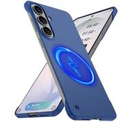 GRECAZO Magnetic Slim Case Fit for Samsung Galaxy S26 Plus Case 6.7" Ultra-Thin Lightweight Durable Frameless Matte Hard for MagSafe Cover Case with Pull Ring Shockproof Non Slip Rope-Blue