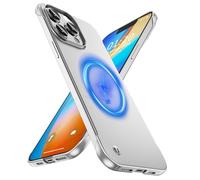 GRECAZO Magnetic Ultra Thin Frosted Designed for iPhone 13 Pro Frameless Case 6.1 inch [Compatible with MagSafe] Slim Minimalist Lightweight Matte Hard Cover Protective Borderless Case- Silvery