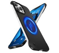 GRECAZO Magnetic Ultra Thin Frosted Designed for iPhone 13 Pro Max Frameless Case 6.7 inch [Compatible with MagSafe] Slim Minimalist Lightweight Matte Hard Cover Protective Borderless Case-Black