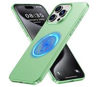 GRECAZO Magnetic Ultra Thin Frosted Designed for iPhone 15 Pro Max Phone Case 6.7 inch(2023) Slim Minimalist Lightweight Matte Hard PC Compatible with Magsafe Cover Protective Bumper Case-Light Green