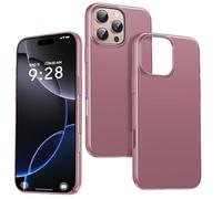GRECAZO Magnetic Ultra Thin Frosted Designed for iPhone 16 Pro Phone Case 6.3 inch(2024) Slim Minimalist Lightweight Matte Hard PC Cover Protective Bumper Case-Dawn Pink