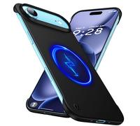 GRECAZO Magnetic Ultra Thin Frosted Designed for iPhone Air Frameless Case 6.5 inch [Compatible with MagSafe] Slim Minimalist Lightweight Matte Hard Cover Protective Borderless Case- Black