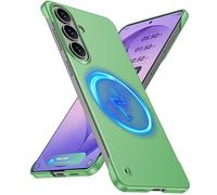 GRECAZO Magnetic Ultra Thin Frosted Designed for Samsung Galaxy S26 Frameless Case 6.3"[Compatible with MagSafe] Slim Minimalist Lightweight Matte Hard Cover Protective Borderless Case-Light Green