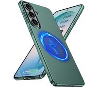 GRECAZO Magnetic Ultra Thin Frosted Designed for Samsung Galaxy S26 Phone Case 6.3 inch Slim Minimalist Lightweight Matte Hard [Compatibility with MagSafe] Cover Protective Case- Dark Green
