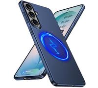 GRECAZO Magnetic Ultra Thin Frosted Designed for Samsung Galaxy S26 Phone Case 6.3 inch Slim Minimalist Lightweight Matte Hard [Compatibility with MagSafe] Cover Protective Bumper Case-Navy Blue