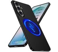 GRECAZO Magnetic Ultra Thin Frosted Designed for Samsung Galaxy S26 Phone Case 6.3 inch Slim Minimalist Lightweight Matte Hard [Compatibility with MagSafe] Cover Protective Bumper Case- Black