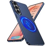 GRECAZO Magnetic Ultra Thin Frosted Designed for Samsung Galaxy S26 Plus Phone Case 6.7 inch Slim Minimalist Lightweight Matte Hard [Compatibility with MagSafe] Cover Protective Bumper Case-Navy Blue