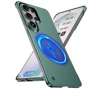 GRECAZO Magnetic Ultra Thin Frosted Designed for Samsung Galaxy S26 Ultra Frameless Case 6.9"[Compatible with MagSafe]Slim Minimalist Lightweight Matte Hard Cover Protective Borderless Case-Dark Green