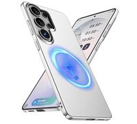 GRECAZO Magnetic Ultra Thin Frosted Designed for Samsung Galaxy S26 Ultra Phone Case 6.9 inch Slim Minimalist Lightweight Matte Hard [Compatibility with MagSafe] Cover Protective Bumper Case- Silvery