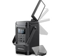 GRECELL 240W Portable Power Station LiFePO4 Battery Power Bank 153.6WH Solar Generator Dual Way 100W PD Camping Battery Power Supply with Integrated Stand for Outdoors Travel, Home Use