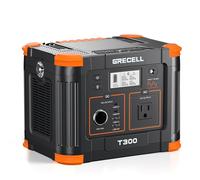 GRECELL Portable Power Station 330W 288Wh Solar Generator Fast Charging Emergency Power Backup Battery UPS for Home Outage RV/Van Road Trip Camping