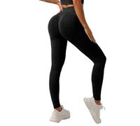 GRECERELLE Black Gym Leggings for Women Elasticated Waist Softness Elastic Butt Lifting Opaque Tummy Control Trousers Yoga Workout Running Walking Pants for Ladies (Black, M)
