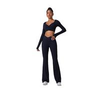 GRECERELLE Womens High Waisted Leggings Naked Feeling Soft Stretchy Tummy Scrunch Butt Workout Gym Yoga Pants Slim Tights (Black, XL)