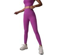 GRECERELLE Womens High Waisted Leggings Seamless Butt Lifting Soft Stretchy Tummy Scrunch Butt Workout Gym Yoga Pants Slim Tights (Mulberry Purple, L)