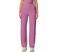GRECERELLE Women's High-Waisted, Solid Color, Stretchy Yoga Pants - for Gym and Beyond (Pink, M)