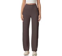 GRECERELLE Women's High-Waisted, Solid Color, Stretchy Yoga Pants - for Gym and Beyond (Sepia, S)