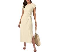 GRECERELLE Women's Summer Midi Dress, Apricot, XL