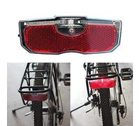 GreceYou Bike Tail Light, Bicycle Rear Reflector Tail Light for Luggage Rack Aluminum Alloy Reflective Taillight, 80mm Screw Mounted/Easy Release (Battery NOT Included)