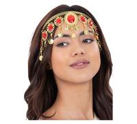 Grecian Gold & Ruby Headdress Adults Egyptian Greek Toga Party Indian