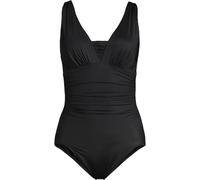 Grecian V-neck Slender Swimsuit - Mastectomy lands end Black 14-16