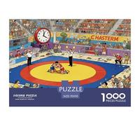Greco-Roman Wrestling Wooden Jigsaw Puzzle Waterproof 1000 Piece Puzzles for Adults Colourful Challenging Games
