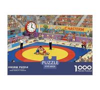 Greco-Roman Wrestling Wooden Jigsaw Puzzle Waterproof 1000 Piece Puzzles for Adults Impossible Challenging Games