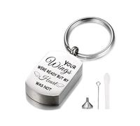 Gredstar Memorial Dog Tag Urn Keychain - Stainless Steel Cremation Keyring for Pet Ashes or Human Ashes, Keepsake Remembrance Gift