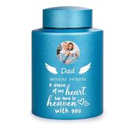 Gredstar Personalized Cremation Urn for Human or Pet Ashes - A Piece of My Heart Memorial Keepsake with Photo for Sharing Sympathy Gift for Loss of Loved Ones