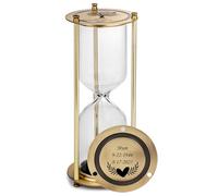 Gredstar Wide Neck Hourglass Ashes Holder - Personalised Fillable Cremation Urn Memorial Sand Timer with Sifter, In Loving Memory Sympathy Gift (Empty)