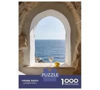 Greece 1000 Piece Jigsaw Puzzle Santorini Greece Cardboard Puzzle Adult Puzzles Educational Puzzle Family Games Night Puzzles for The Whole Family 70x50cm/1000pcs