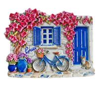 Greece 3D Polyresin Refrigerator Magnet, Greek Travel Souvenir Fridge Magnet for Home Kitchen Decor, for Travel Enthusiasts & Souvenir Collectors