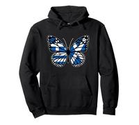 Greece and Scotland Mix Butterfly Half Greek Scottish Roots Pullover Hoodie