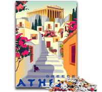 Greece Athens Travel Jigsaw Puzzles for Adults Teenagers Jigsaws Puzzle, Stress Reliever Staycation Kill Time Enhance Love between Couples 2000pcs(70x100cm)