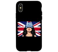 Greece Britain Flags Women Roots British Greek Heritage Case for iPhone X/XS