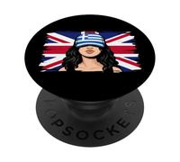 Greece Britain Flags Women Roots British Greek Heritage PopSockets Adhesive PopGrip