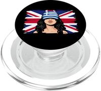 Greece Britain Flags Women Roots British Greek Heritage PopSockets PopGrip for MagSafe