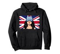 Greece Britain Flags Women Roots British Greek Heritage Pullover Hoodie