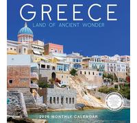 Greece Calendar 2026 | 12" x 24" Greek Travel Wall Calendar 12 Month | Marble City Press | Grecian Isles, Thassos, Santorini, Rhodes, Athens, Mykonos, Mediterranean Coast | 2026-2027 Calendar