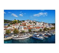 Greece Cape Kastro Skiathos Jigsaw Puzzle for Adults 1000 Piece Wooden Travel Gift Souvenir