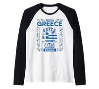 Greece Costume Themed Outfit Idea for Women & Gr lag Raglan Baseball Tee