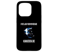 Greece Distressed Flag Peloponnese Pride Case for iPhone 15 Pro