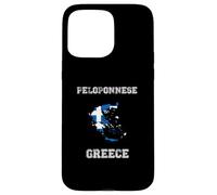 Greece Distressed Flag Peloponnese Pride Case for iPhone 15 Pro Max