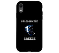 Greece Distressed Flag Peloponnese Pride Case for iPhone XR