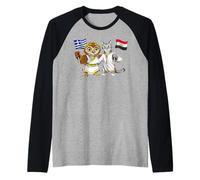 Greece Egypt Flag Gr gyptian Roots Gr gyptian Raglan Baseball Tee