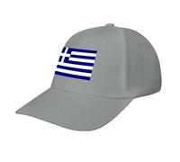 Greece Flag Baseball Cap,Summer Adjustable Classic Low Profile Hat for Men Women,The Ultimate Accessory for Outdoor Activies Gray