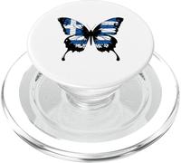 Greece Flag Butterfly Gr utterflies Flag Wings Flag Art PopSockets PopGrip for MagSafe